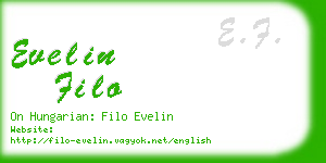 evelin filo business card